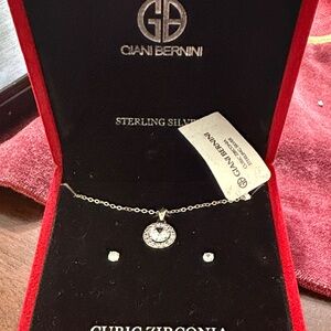 Giani Bernini Sterling Silver Necklace with Cubic Zirconia